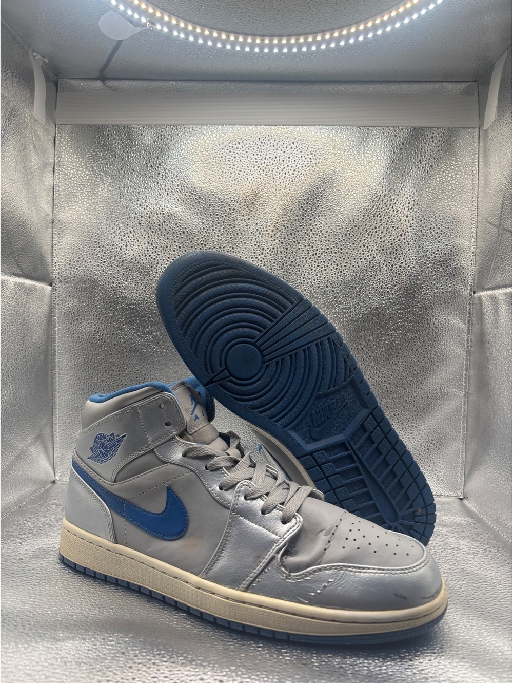 Air Jordan 1 mid wolf grey sport blue
